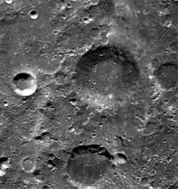 Clementine space probe image of Cailleux from PDS Map-A-Planet.