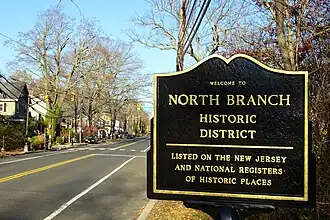 North Branch Historic District sign