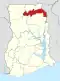 Location of North East Region in Ghana