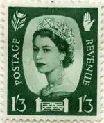 1/3d denomination (design also used for 1/6 issued later)