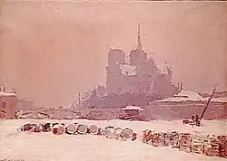 La Notre Dame, neige, ca.1895