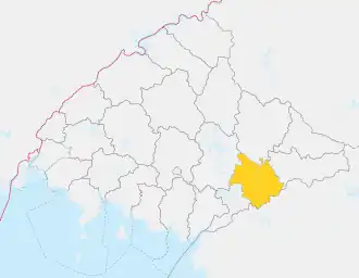 Location of Nyŏngbyŏn County
