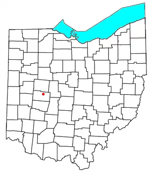 Location of Mingo, Ohio