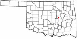 Location of Castle, Oklahoma