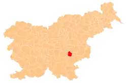 Location of the Municipality of Mokronog-Trebelno in Slovenia