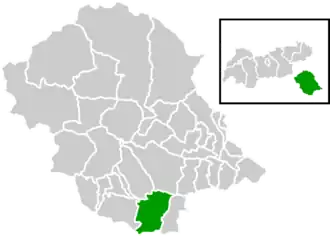 Location within Lienz district