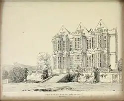 View of The Hall, by C.J. Richardson, published in 1837, so before the restoration in 1850