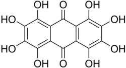 Skeletal formula of octahydroxyanthraquinone