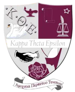 The official crest of Kappa Theta Epsilon Sorority.