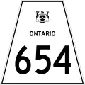 Highway 654 marker