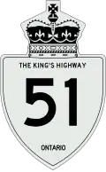 King's Highway 51 marker
