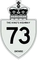 King's Highway 73 marker