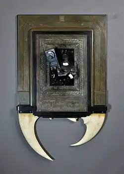 Steve Brudniak, Ontological Catastrophe (2019), antique electronic test equipment, engraved cast iron, carved phenolic and ABS plastics, 51 x 31 x 7 in.