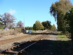 Opawa railway station site, looking north towards Linwood.