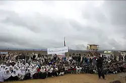 Local residents at the opening ceremony of an Afghan National Police (ANP) district headquarters in Ashtarlai district.
