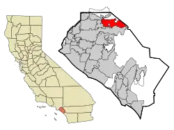 Location within California and Orange County
