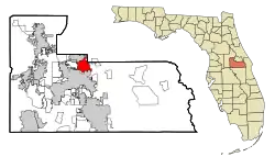 Location in Orange County and the state of Florida