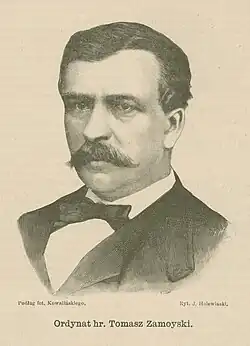 Count Ordynat Tomasz Franciszek Zamoyski. Photo by Kowalski: Ryt. J. Holewiński