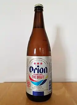 633 mL bottle of Orion Premium Draft (2025)