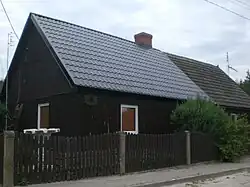Timber framed house in the village