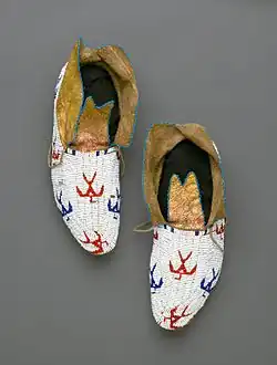 Osage (Native American). Pair of Moccasins, early 20th century. Brooklyn Museum