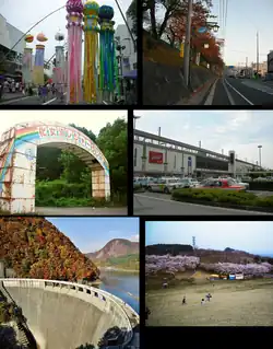 upper:Furukawa festival, Kashima-dai middle:Kejonuma Leisure Land, Furukawa Station lower:Naruko Dam, Mount Kagoho