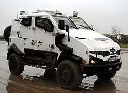 A SandCat used by the Romanian Gendarmerie's Brigada Specială de Intervenție a Jandarmeriei.