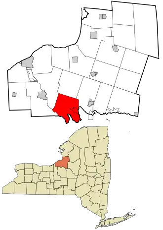 Location in Oswego County and the state of New York.