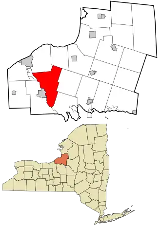 Location in Oswego County and the state of New York.