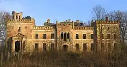 Ruins of the former palace in Otok