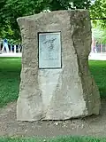 Colonel Owen Summers plaque at the southwest corner of the park