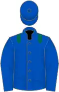 Royal blue, dark green epaulets