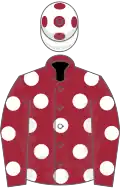 Maroon, White spots, White cap, Maroon spots