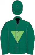 Dark green, light green inverted triangle