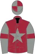 Maroon, Grey star, Grey sleeves, Maroon armlets, quartered cap