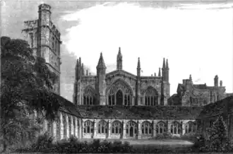 Drawing of the Cloisters and Chapel