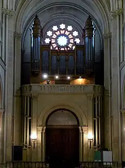 Site of the main organ, over the portal