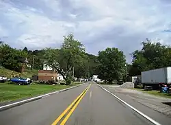 PA 21 eastbound in Graysville