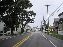 Northbound along PA 36 (Main Street)