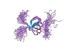 1gbr: ORIENTATION OF PEPTIDE FRAGMENTS FROM SOS PROTEINS BOUND TO THE N-TERMINAL SH3 DOMAIN OF GRB2 DETERMINED BY NMR SPECTROSCOPY