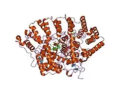 1ld8: Co-crystal structure of Human Farnesyltransferase with farnesyldiphosphate and inhibitor compound 49