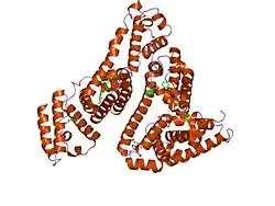 2i2z: Human serum albumin complexed with myristate and aspirin