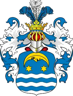 Inverted crescent on Polish coat of arms.