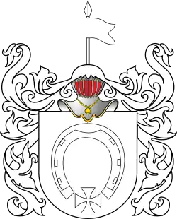 Coat of arms of Jastrzębiec-Pełkowski (Prussia) 17th century