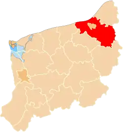 Location within the voivodeship