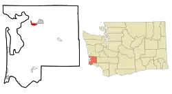 Location of South Bend, Washington