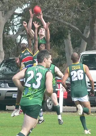 Big pack mark by Ireland's Mike Finn over South Africa