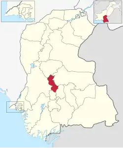 Map of Sindh with Matiari District highlighted