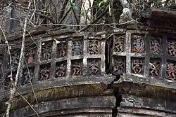 Terracotta relief work in the Laxmi Janardana temple