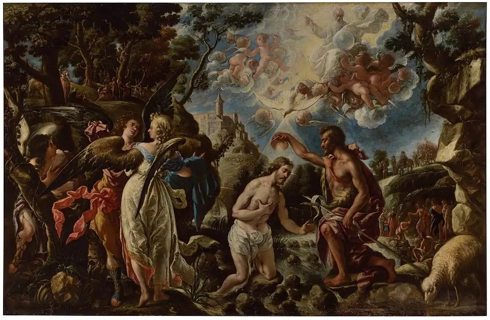 El bautismo de Cristo, (1667) 230 x 356&nbsp;cm, Museo de Huesca/Museo del Prado